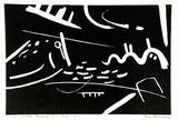Artist: Burn, Ian. | Title: St. Kilda Beach I. | Date: 1964 | Technique: linocut, printed in black ink, from one block