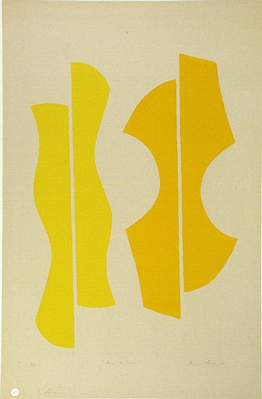 Artist: SHARP, James | Title: Face to face | Date: 1974 | Technique: screenprint, printed in colour, from multiple stencils | Copyright: © Estate of James Sharp Artist: SHARP, James | Title: Face to face | Date: 1974 | Technique: screenprint, printed in colour, from multiple stencils | Copyright: © Estate of James Sharp