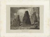 Title: Foot of Diogenes Monument. 4 miles N. from Mount Macedon, 40 miles NNW from Melbourne. | Date: 1855-56 | Technique: etching, engraving and lavis, printed in black ink, from one copper plate