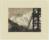 Artist: Rawling, Charles W. | Title: Central mine dump | Date: 1925 | Technique: etching, printed in black ink with plate-tone, from one plate