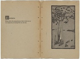Artist: Rede, Geraldine. | Title: Eucalyptus. | Date: 1909 | Technique: woodcut, printed in colour in the Japanese manner, from two blocks; with letter-press