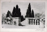 Artist: Mather, John. | Title: The terrace | Date: 1910 | Technique: etching, printed in green ink with plate-tone, from one plate