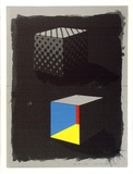 Artist: ROSE, David | Title: Two cubes (2 sheets) | Date: 1972 | Technique: screenprint, printed in colour, from multiple stencils