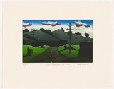 Artist: Mombassa, Reg. | Title: Great South Road near Timaru | Date: 2004 | Technique: etching and aquatint, printed in colour, from multiple plates