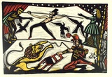 Artist: Goold, Bruce. | Title: Circus | Date: 1985 | Technique: linocut, printed in colour, from multiple blocks