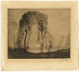 Artist: LONG, Sydney | Title: Pastoral sandgrain | Date: 1918 | Technique: aquatint, sandgrain etching from one copper plate | Copyright: Reproduced with the kind permission of the Ophthalmic Research Institute of Australia