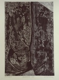 Artist: Duxbury, Lesley. | Title: Lancefield III - cleft | Date: 1989 | Technique: softground etching and aquatint, printed in black ink, from one plate