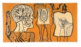Artist: HANRAHAN, Barbara | Title: Anatomical study | Date: 1966 | Technique: etching, printed in colour from two  plates