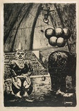 Artist: ROSENGRAVE, Harry | Title: Before the show | Date: 1952 | Technique: lithograph, printed in black ink, from one plate