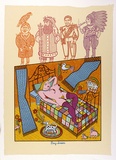 Artist: HANRAHAN, Barbara | Title: Day dream | Date: 1977 | Technique: screenprint, printed in colour, from nine stencils