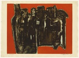 Artist: Brown, Geoffrey | Title: Park bench. | Date: c.1968 | Technique: etching, printed in black ink, from one plate