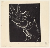 Artist: EWINS, Rod | Title: Linocut for Web. | Date: 1967 | Technique: linocut, printed in black ink, from one block