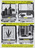 Artist: McDonald, Robyn. | Title: Prohibition is passe (It's time to LEGALISE MARIHUANA in Queensland) | Date: 1991 | Technique: screenprint, printed in colour, from two stencils