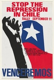Artist: Mackay, Jan | Title: Stop the repression in Chile: Venceremos [Rally Sydney 11 September 1975] | Date: 1975 | Technique: screenprint, printed in colour, from multiple stencils