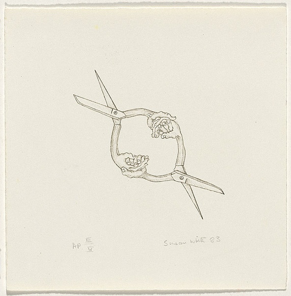 Artist: White, Susan Dorothea. | Title: To cut both ways | Date: 1983 | Technique: lithograph, printed in black ink, from one stone [or plate]