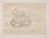Artist: Hirschfeld Mack, Ludwig. | Title: Different beings on different stars [recto]; (Study for 'Different beings on different stars') [verso] | Date: (1950-59?) | Technique: transfer print (recto)