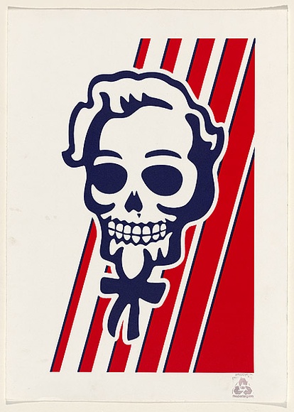 Artist: MARCSTA, | Title: FCK. | Date: 2001 | Technique: screenprint, printed in blue and red ink, from two stencils