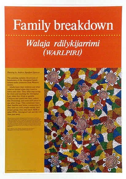 Artist: Spencer, Andrew Japaljarri. | Title: Family breakdown | Technique: offset lithograph