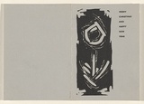 Artist: Salkauskas, Henry. | Title: Christmas card: to Daniel Thomas | Date: 1958 | Technique: linocut, printed in black ink, from one block; letterpress text | Copyright: © Eva Kubbos