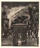 Artist: Quick, Ron. | Title: Fool's paradise III | Date: 1987 | Technique: etching, aquatint, roulette, scraping and burnishing, printed in black ink, from one plate