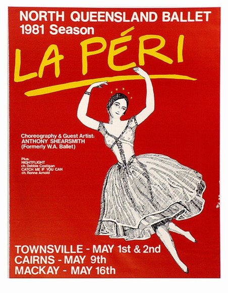 Artist: MACKINOLTY, Chips | Title: LA PERI - North Queensland Ballet | Date: 1981 | Technique: offset-lithograph in colour, from three process plates