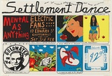 Artist: WORSTEAD, Paul | Title: Coldwater, Mental as Anything-Electric Fans Settlement Dance | Date: 1979 | Technique: screenprint, printed in colour, from four stencils | Copyright: This work appears on screen courtesy of the artist