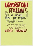 Artist: UNKNOWN | Title: Lavoratori Italiani | Date: 1977 | Technique: screenprint, printed in colour, from one stencils