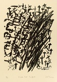 Artist: Hotere, Ralph. | Title: Middle East graffitti | Date: 1991 | Technique: lithograph, printed in black ink, from one stone