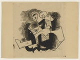 Artist: Hirschfeld Mack, Ludwig. | Title: not titled [Seated figure group] | Date: (c.1922) | Technique: transfer print