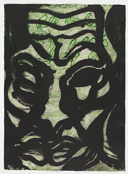 Artist: PARR, Mike | Title: Stick into eye, # 8 | Date: 1993 | Technique: etching and aquatint, printed in colour, from two plates