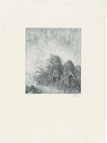 Title: Ta Prohm | Date: 2000 | Technique: etching and aquatint, printed in blue-black ink, from one plate
