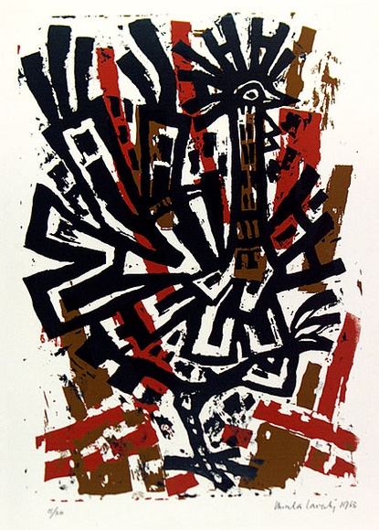 Artist: Laverty, Ursula. | Title: no title [Rooster] | Date: 1963 | Technique: screenprint, printed in colour, from multiple stencils