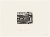 Artist: Moore, Mary. | Title: Buoy meets gal, Rottnest summer | Date: 1988 | Technique: wood-engraving | Copyright: © Mary Moore