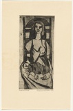 Artist: HANRAHAN, Barbara | Title: Mother and child [1]. | Date: 1962 | Technique: etching and aquatint, printed in black ink, from one plate
