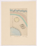Artist: JOSE, Ellen | Title: Catch the sun | Date: 1993 | Technique: etching, drypoint, printed in black ink with plate-tone from one plate; hand-coloured