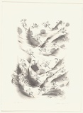 Artist: Pilgrim, Catherine. | Title: not titled [Vietnamese fabric] | Date: 2000, April | Technique: lithograph, printed in black ink, from one stone