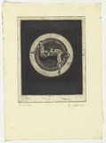 Artist: SELLBACH, Udo | Title: Target 2 | Date: 1965 | Technique: etching and aquatint printed in blue and black ink, from two plates
