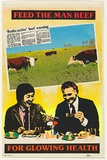 Artist: LITTLE, Colin | Title: Feed the man beef for glowing health | Date: 1981 | Technique: screenprint, printed in colour, from 10 stencils