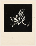 Artist: WILLIAMS, Fred | Title: Cockerel [2nd version] | Date: 1957 | Technique: linocut, printed in black ink, from one block | Copyright: © Fred Williams Estate