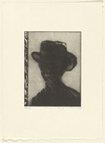 Artist: Lee, Graeme. | Title: Man in a hat III | Date: 1996, February | Technique: etching, printed in black ink with plate-tone, from one plate