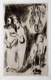 Artist: Barwell, Jennifer. | Title: (The kiss of Judas). | Date: c.1954 | Technique: drypoint printed in brown ink from one  plate