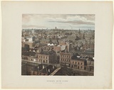 Artist: PHILLIP-STEPHAN PHOTO-LITHO. AND TYPOGRAPHIC PROCESS CO LTD | Title: Birds eye view, Melbourne. | Date: 1888 | Technique: photo-lithograph, printed in colour, from multiple stones