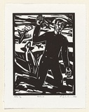 Artist: Belvedere, Dominic. | Title: Fallout | Date: 1999, November | Technique: linocut, printed in black ink, from one block