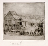 Artist: Bull, Norma C. | Title: Solitude. | Date: c.1934 | Technique: etching, printed in black ink with plate-tone, from one plate