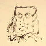 Artist: MACQUEEN, Mary | Title: Owl | Date: 1974 | Technique: lithograph, printed in black ink, from one plate | Copyright: Courtesy Paulette Calhoun, for the estate of Mary Macqueen