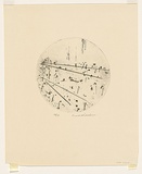 Artist: WILLIAMS, Fred | Title: Print Council of Australia Print | Date: 1970 | Technique: etching, flat biting, foul biting and electric hand engraving tool, printed in black ink, from one copper plate | Copyright: © Fred Williams Estate