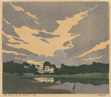 Artist: WEBB, A.B. | Title: The haunt of the heron | Date: c.1920 | Technique: woodcut, printed in colour in the Japanese manner, from five blocks