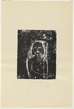 Artist: Johnson, Tim. | Title: not titled [half-length figure of woman] | Date: 1976 | Technique: woodcut, printed in black ink, from one block | Copyright: © Tim Johnson