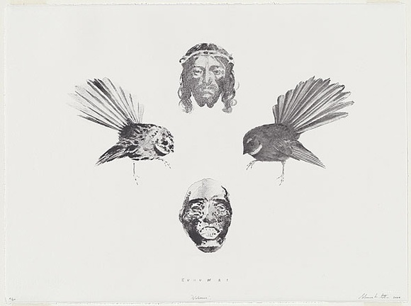 Artist: Cotton, Shane. | Title: Welcome. | Date: 2004 | Technique: lithograph, printed in black ink, from one stone | Copyright: © Shane Cotton, represented by Sherman Galleries, Sydney