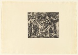 Artist: Halpern, Stacha. | Title: not titled [Figure] | Date: (1956-58) | Technique: etching, printed in black ink, from one plate